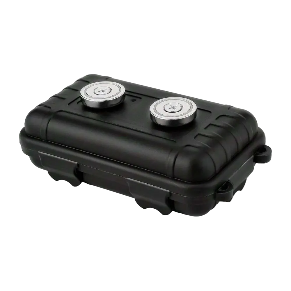 Waterproof magnetic key holder box attached to car undercarriage