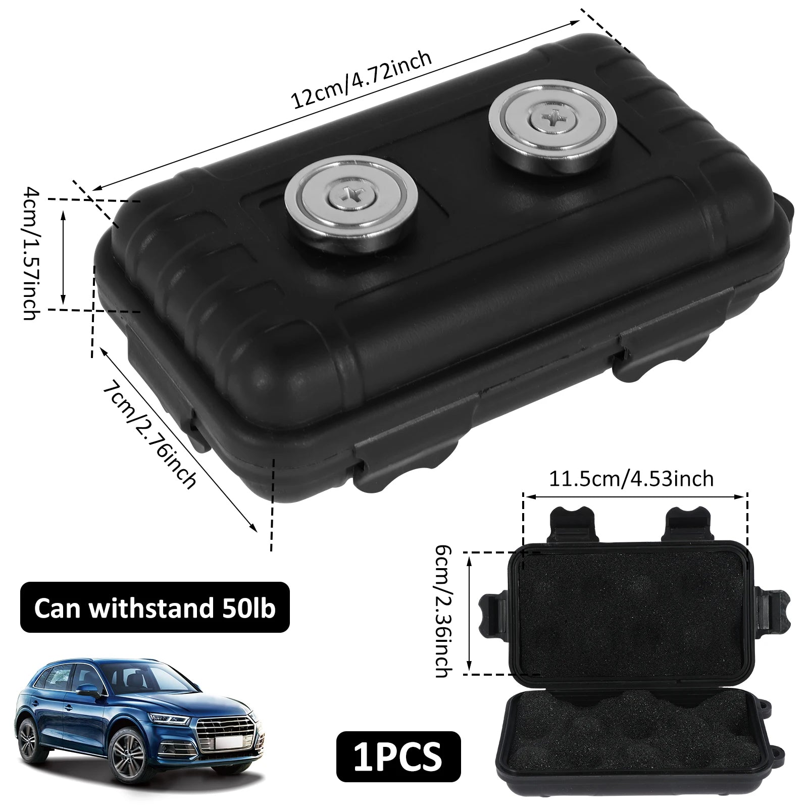 Magnetic Key Holder for Under Car – Waterproof Hide-a-Key Box