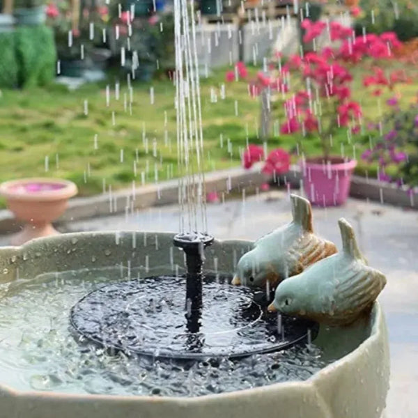 Solar-Powered Garden Fountain